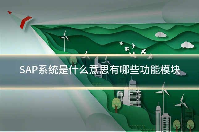 SAP系统是什么意思有哪些功能模块