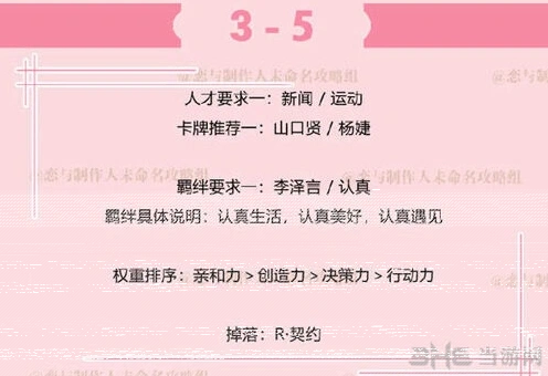 恋与制作人李泽言3-5副本通关攻略