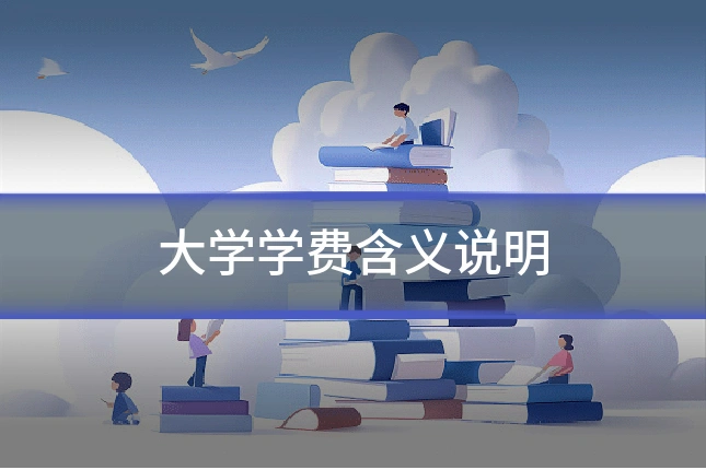 大学学费含义说明