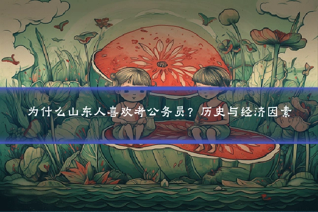 为什么山东人喜欢考公务员？历史与经济因素