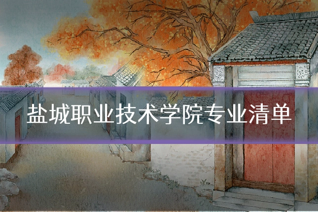 盐城职业技术学院专业清单