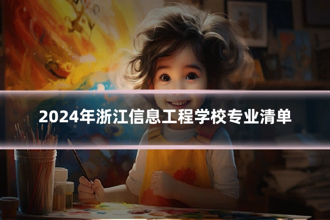 2024年浙江信息工程学校专业清单