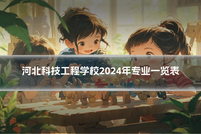 河北科技工程学校2024年专业一览表