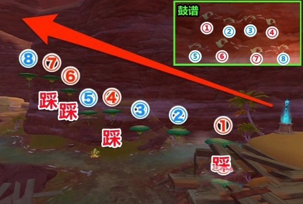 原神奇鼓跳跳菇鼓谱踩法指南