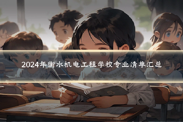 2024年衡水机电工程学校专业清单汇总