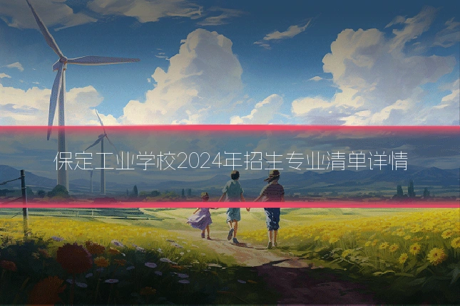 保定工业学校2024年招生专业清单详情
