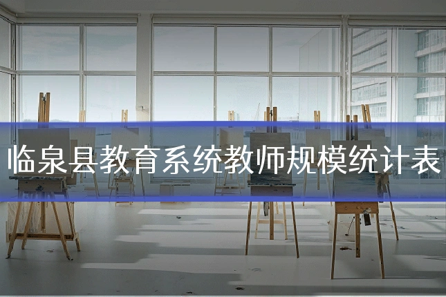 临泉县教育系统教师规模统计表
