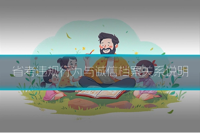 省考违规行为与诚信档案关系说明