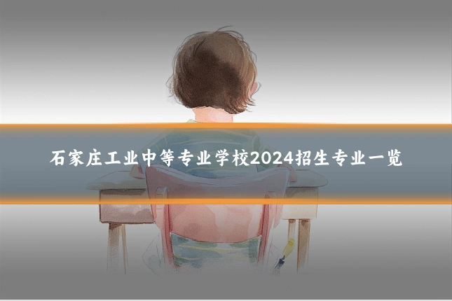 石家庄工业中等专业学校2024招生专业一览