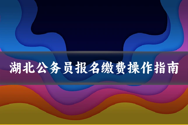 湖北公务员报名缴费操作指南