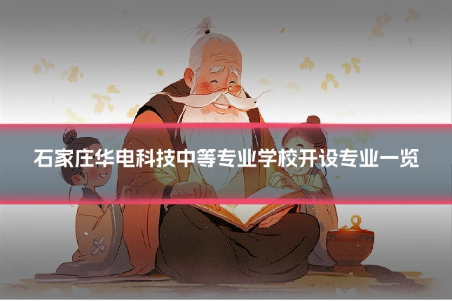 石家庄华电科技中等专业学校开设专业一览