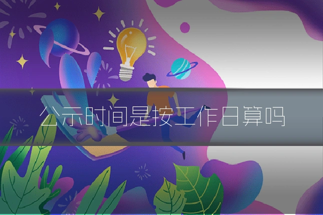 公示时间是按工作日算吗