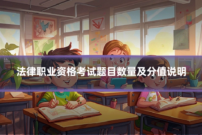 法律职业资格考试题目数量及分值说明