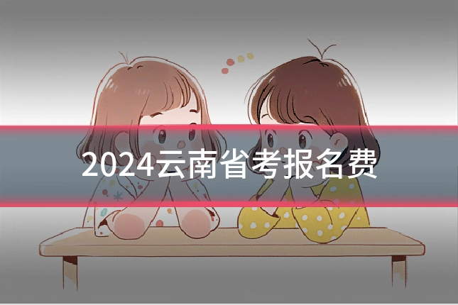 2024云南省考报名费