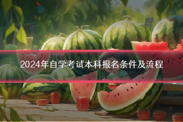 2024年自学考试本科报名条件及流程