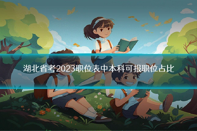 湖北省考2023职位表中本科可报职位占比