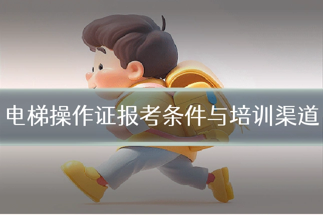 电梯操作证报考条件与培训渠道