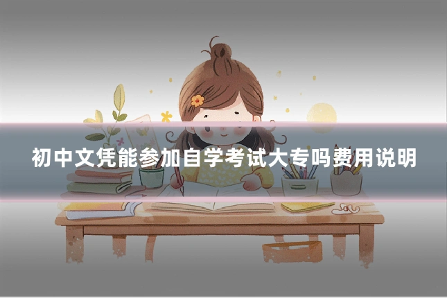 初中文凭能参加自学考试大专吗费用说明
