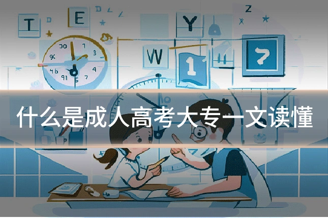 什么是成人高考大专一文读懂
