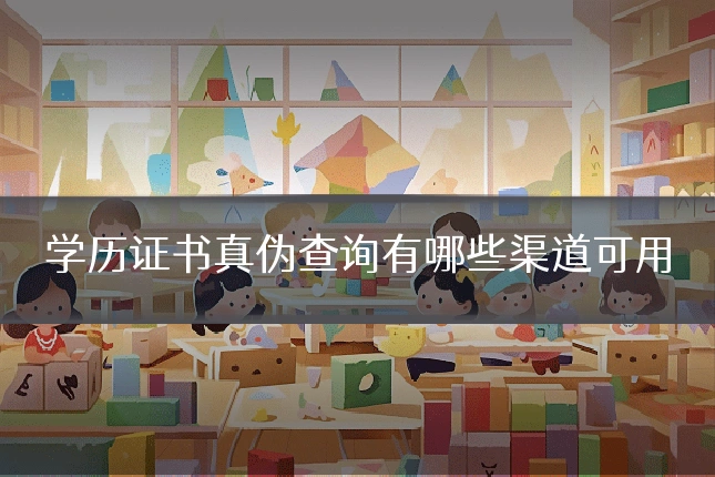 学历证书真伪查询有哪些渠道可用
