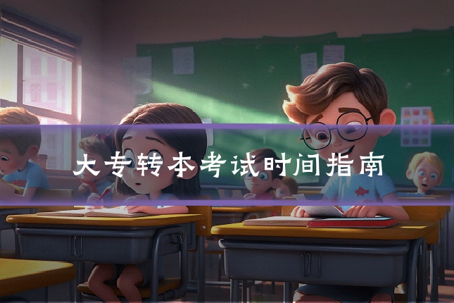 大专转本考试时间指南