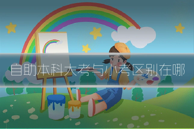 自助本科大考与小考区别在哪