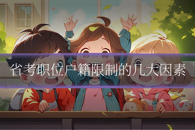 省考职位户籍限制的几大因素