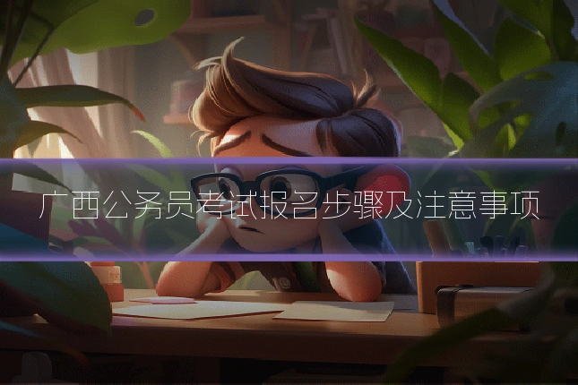 广西公务员考试报名步骤及注意事项