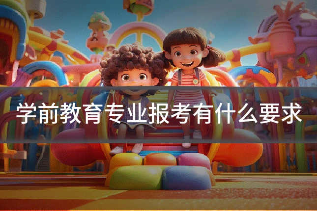 学前教育专业报考有什么要求