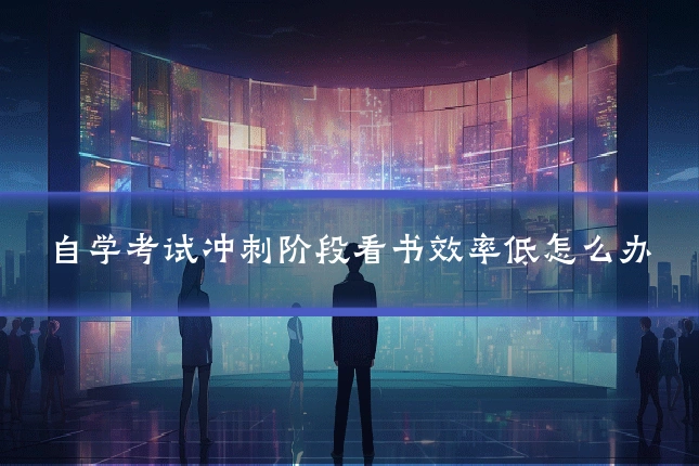 自学考试冲刺阶段看书效率低怎么办