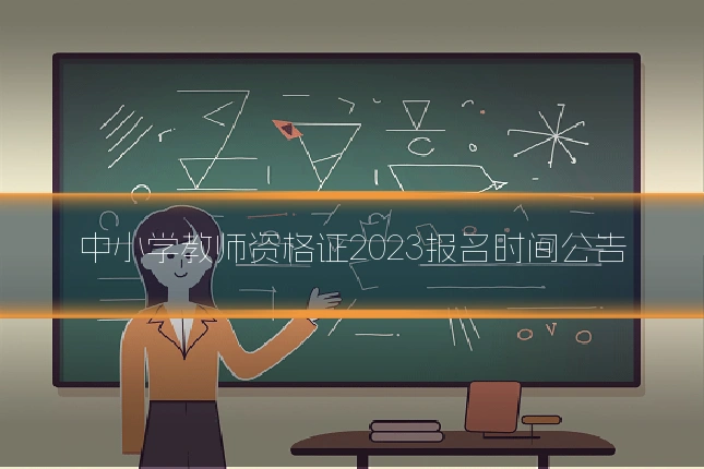 中小学教师资格证2023报名时间公告
