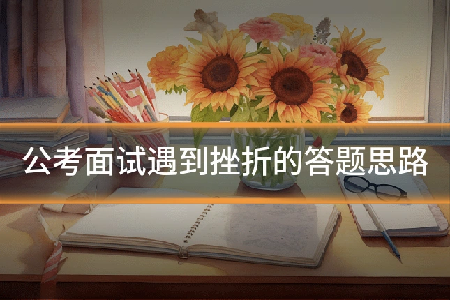 公考面试遇到挫折的答题思路