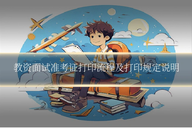 教资面试准考证打印流程及打印规定说明