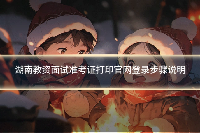 湖南教资面试准考证打印官网登录步骤说明