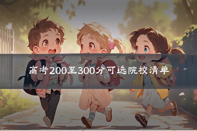 高考200至300分可选院校清单