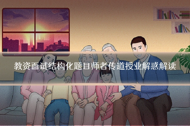 教资面试结构化题目师者传道授业解惑解读