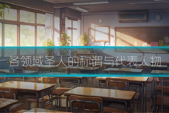 各领域圣人的称谓与代表人物