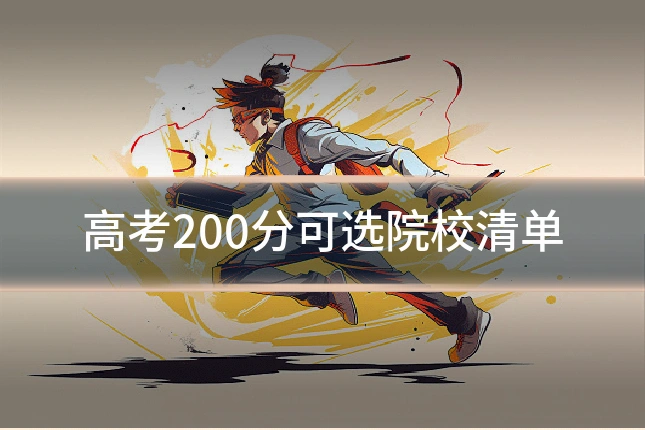高考200分可选院校清单