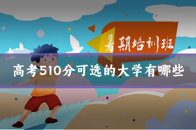 高考510分可选的大学有哪些