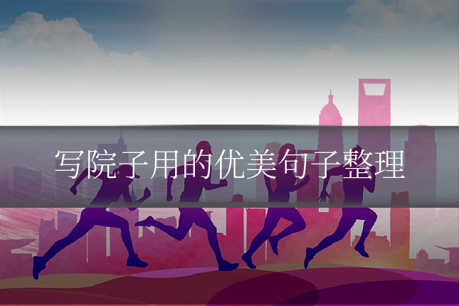 写院子用的优美句子整理