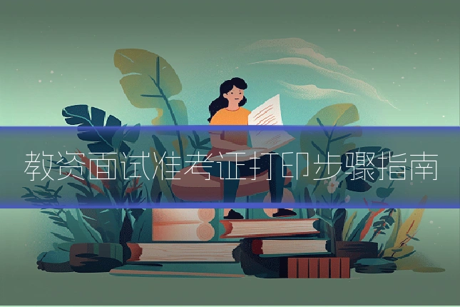 教资面试准考证打印步骤指南