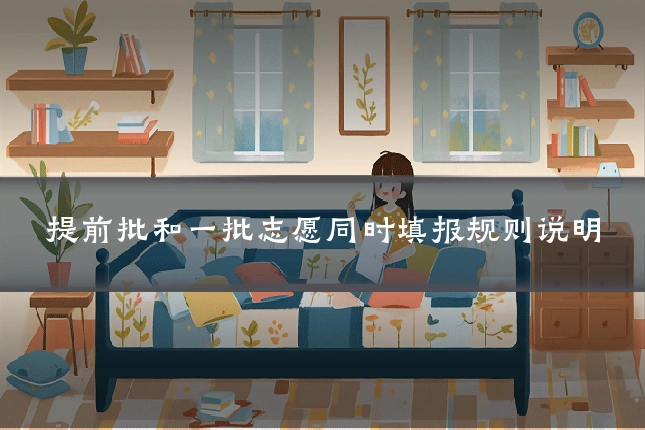 提前批和一批志愿同时填报规则说明