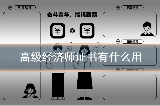 高级经济师证书有什么用