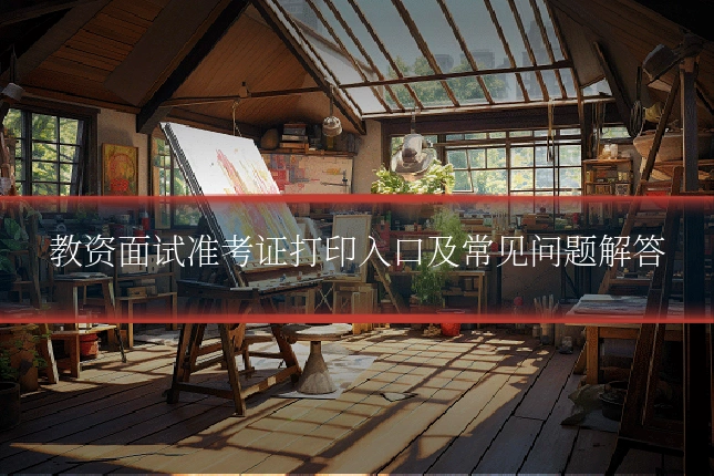 教资面试准考证打印入口及常见问题解答