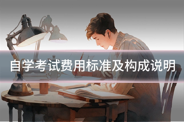 自学考试费用标准及构成说明
