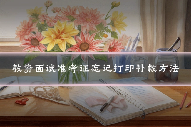 教资面试准考证忘记打印补救方法