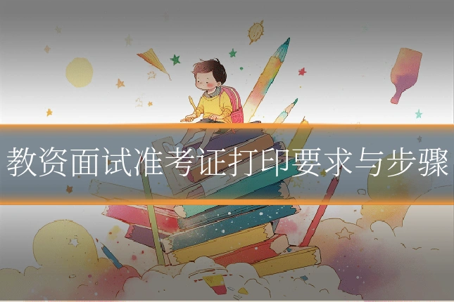 教资面试准考证打印要求与步骤