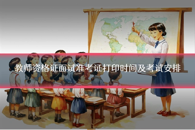 教师资格证面试准考证打印时间及考试安排