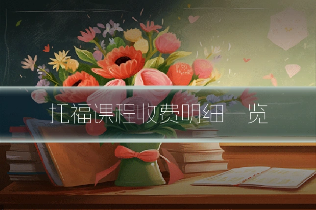 托福课程收费明细一览