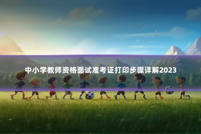 中小学教师资格面试准考证打印步骤详解2023